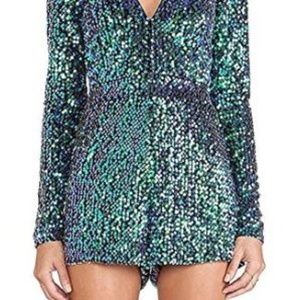 Sequin Short Jumpsuit